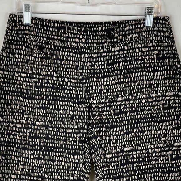 Loft Black Tan Ankle Pant Size 2 - Picture 2 of 9
